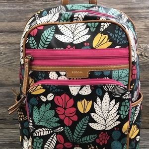 Fossil Eliza Dark Floral Backpack